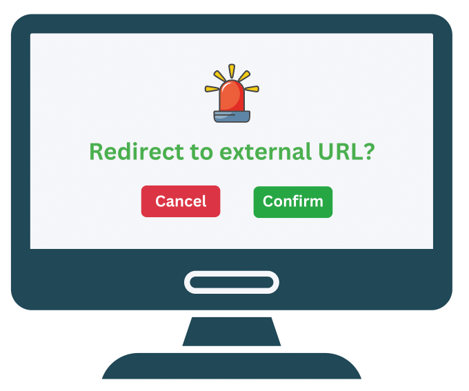 Confirm External Page Redirection